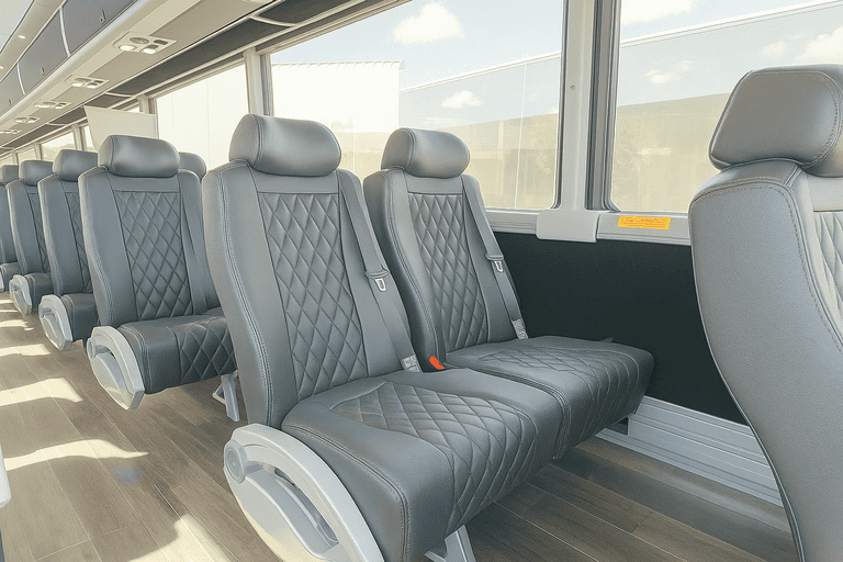 interior of Coach Bus Waco charter bus