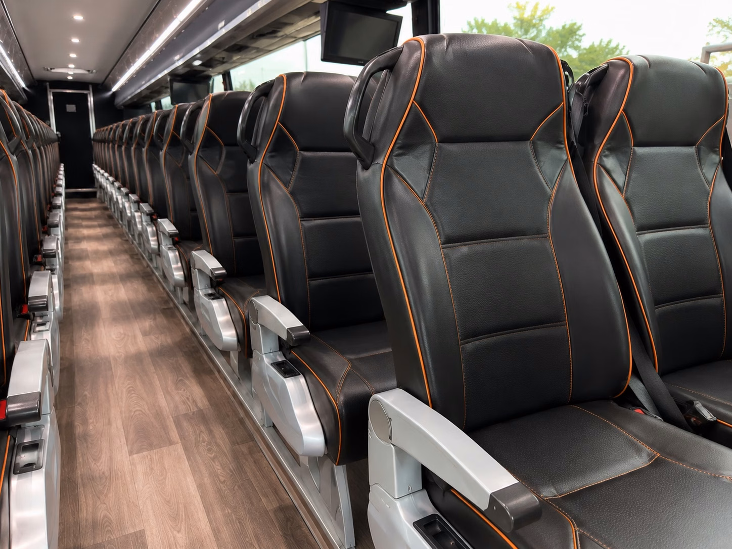 waco charter bus interior